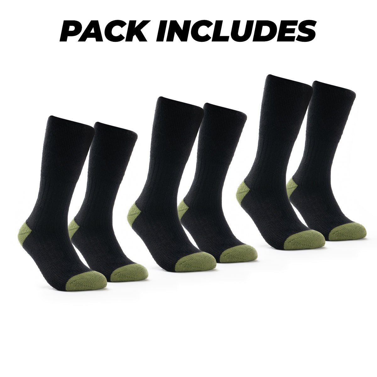 3pk BAMBOO SOCKS - Large - Rugged Xtremes