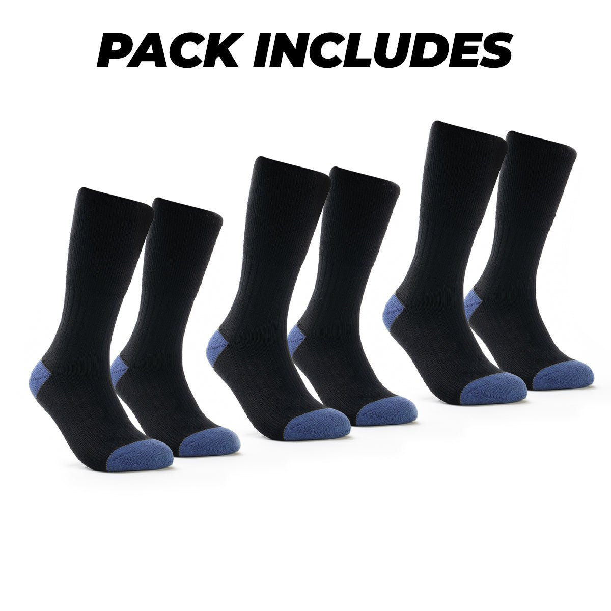 3pk WOOL SOCKS - Large - Rugged Xtremes