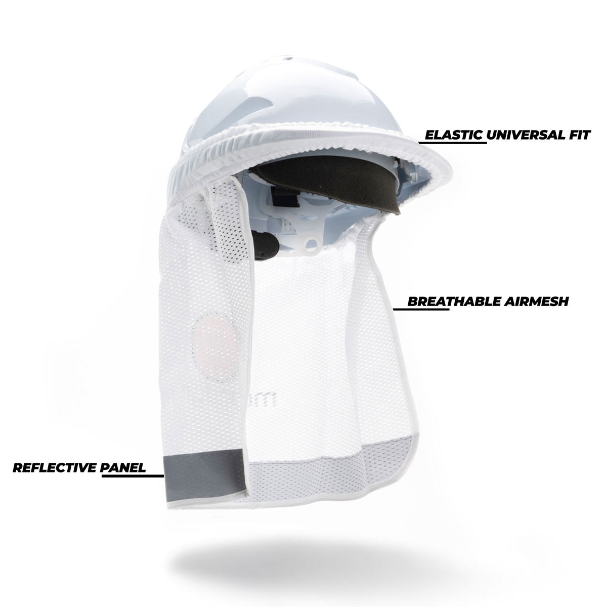 Hard Hat Neck Flap - White - Rugged Xtremes