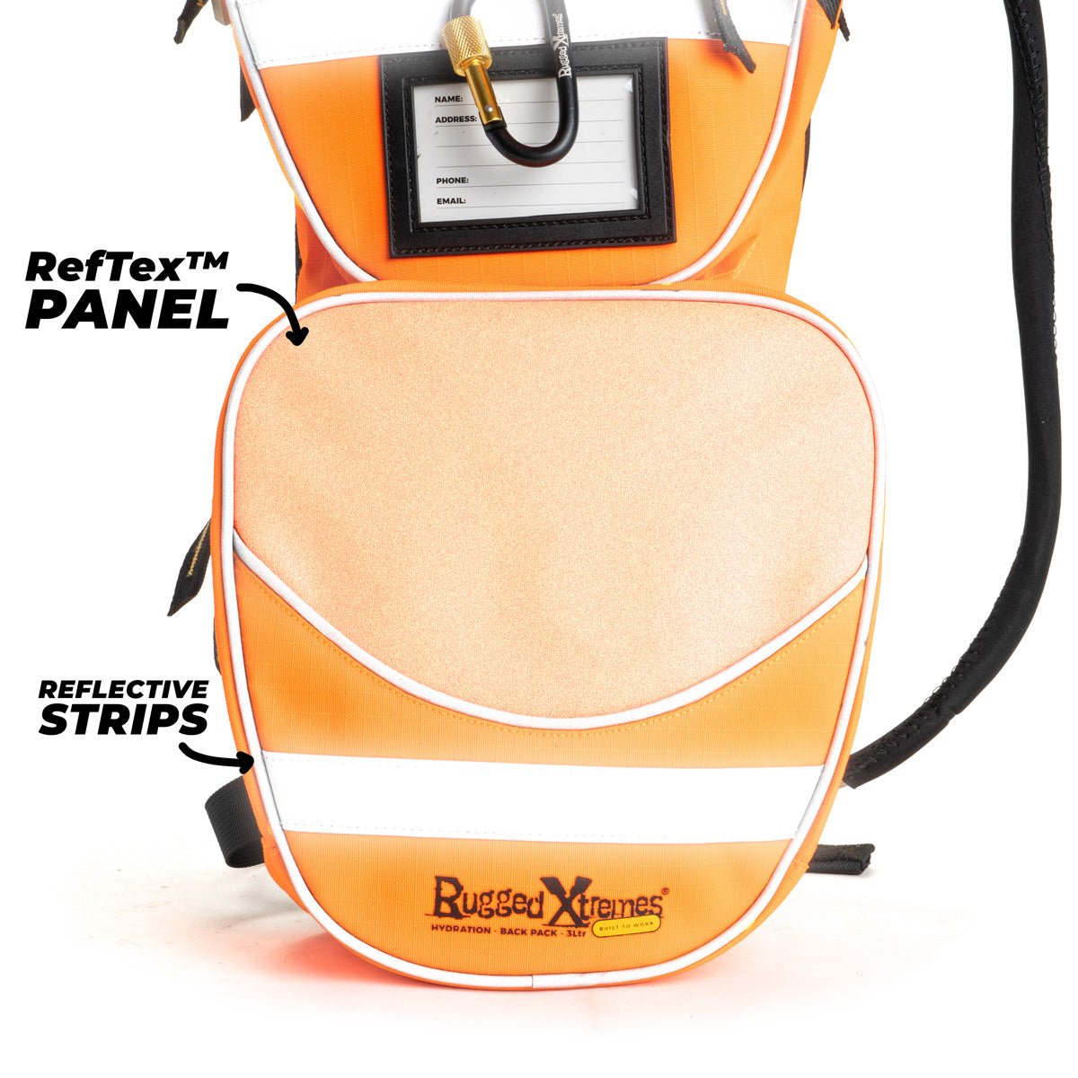 HYDRATION BACKPACK - HIVIS ORANGE - Rugged Xtremes