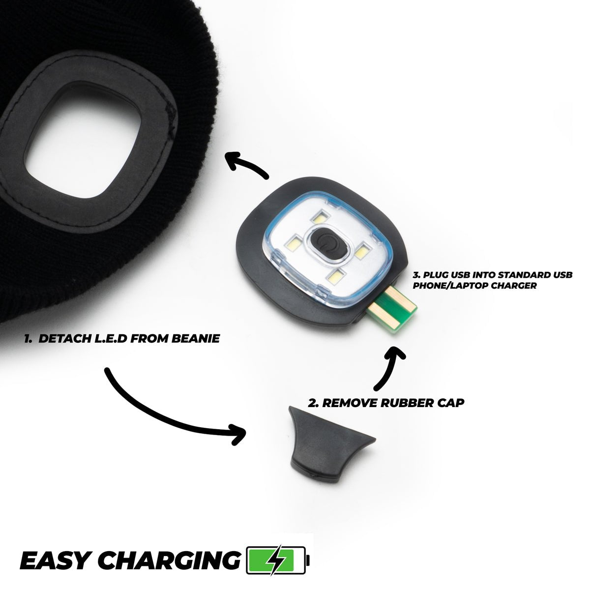 LED Rechargeable Beanie - Rugged Xtremes