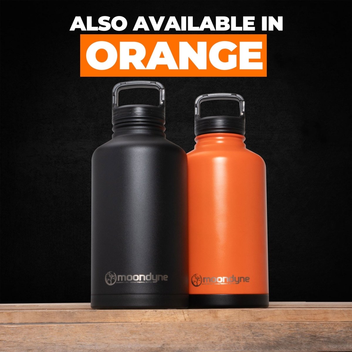 1950ML Insulated Bottle - BLACK - Rugged Xtremes