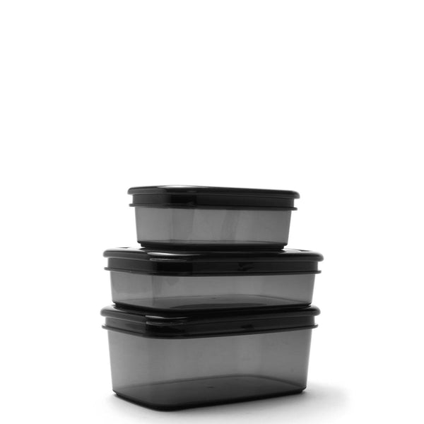 3pck Assorted Reusable Crib Containers - Black - Rugged Xtremes