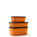 Crib Containers - Vacuum Seal - Assorted 3pck - Orange