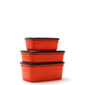 Crib Containers - Vacuum Seal - Assorted 3pck - Red