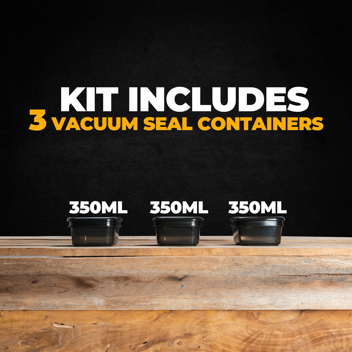 350ml Reusable Crib Container Set - Black