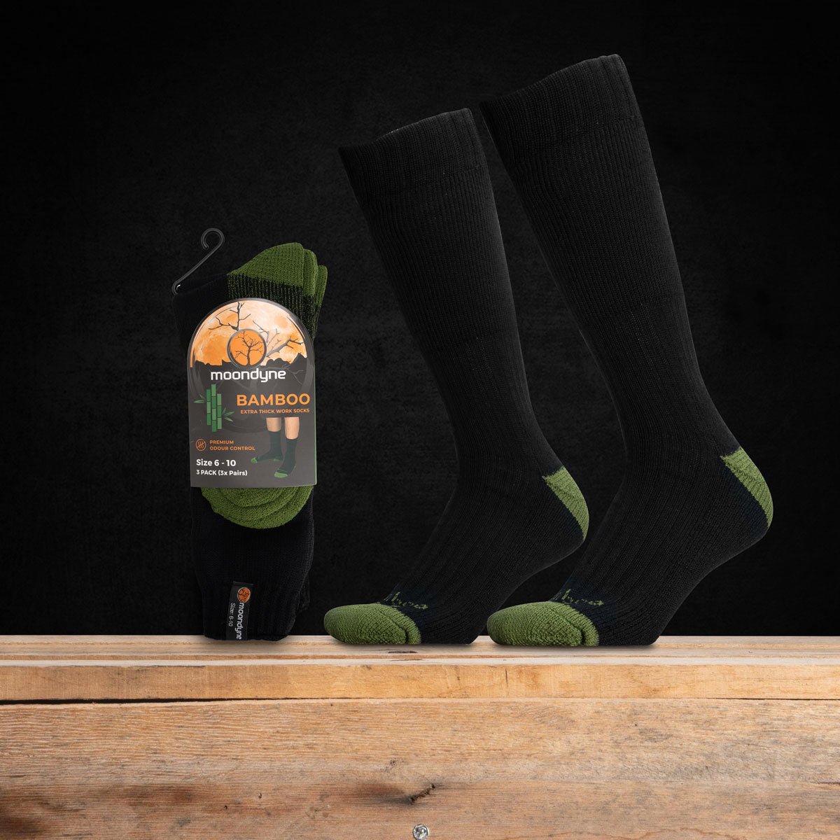 3pk Premium Bamboo Sock - Large - Rugged Xtremes