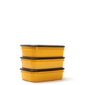 Crib Containers - Vacuum Seal - 650ml 3pck - Yellow