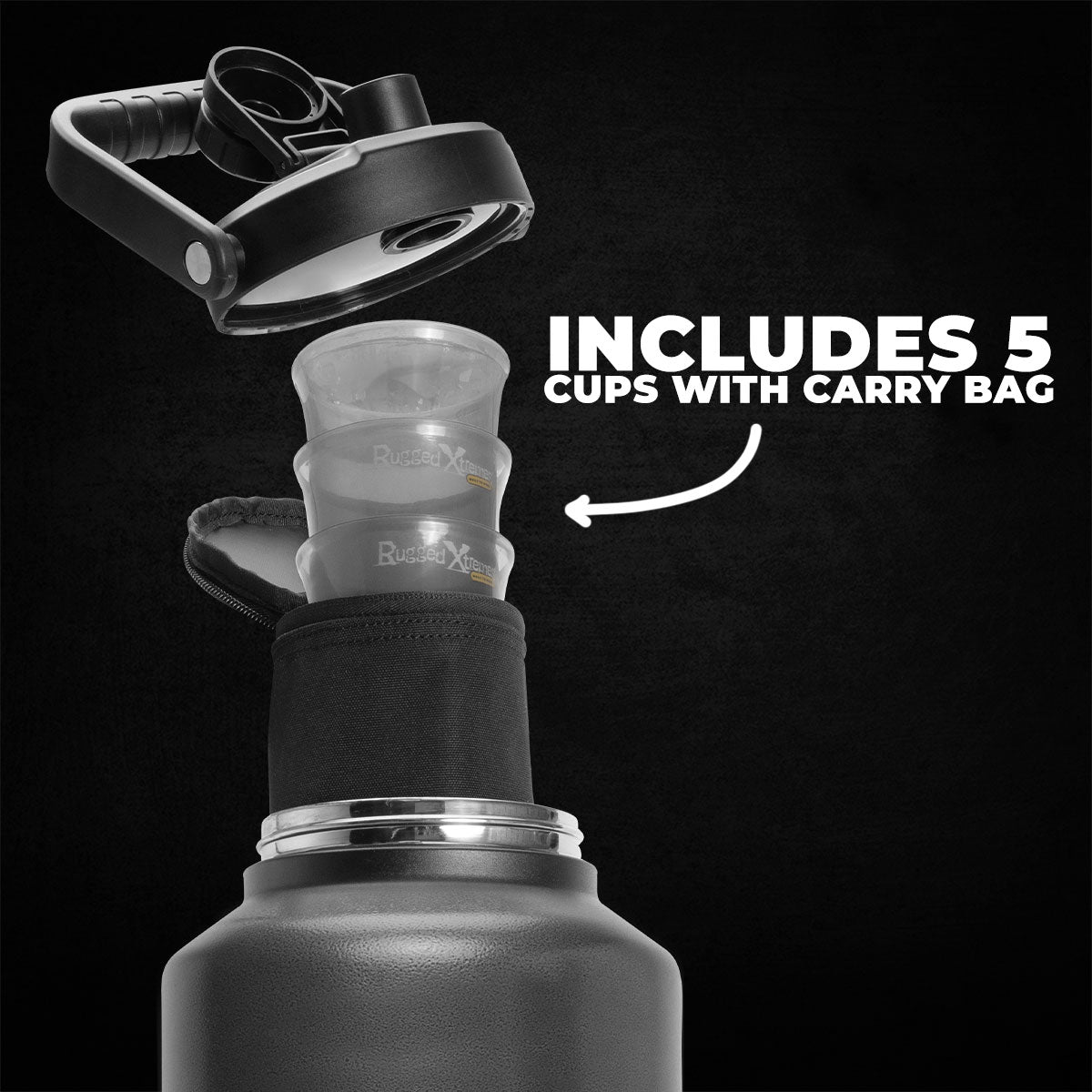 6L INSULATED BOTTLE + CUPS - Rugged Xtremes