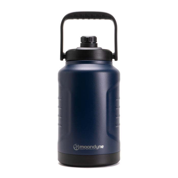 Tradie Tank Insulated Water Bottle – 4L – Stainless Steel - Navy Blue