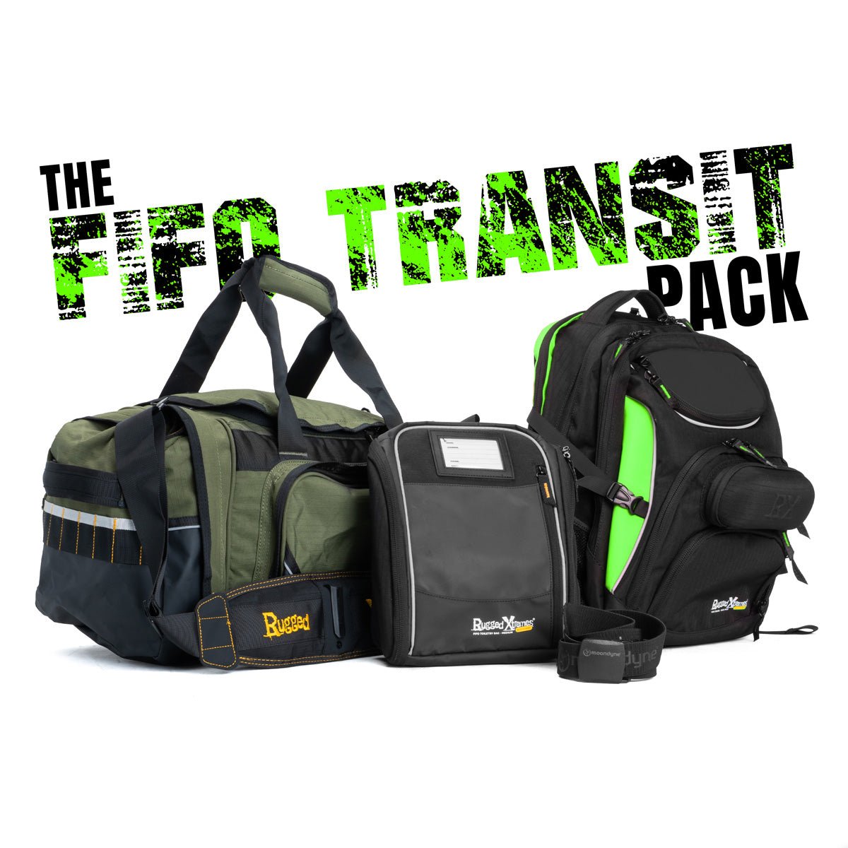 FIFO TRANSIT PACK - FLUORO GREEN - Rugged Xtremes