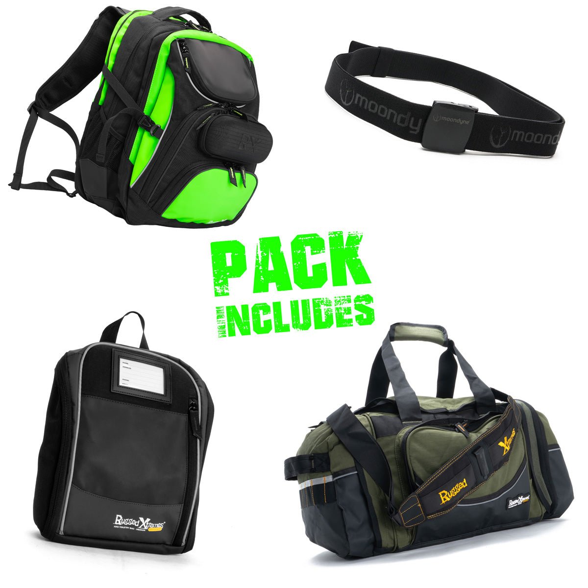 FIFO TRANSIT PACK - FLUORO GREEN - Rugged Xtremes