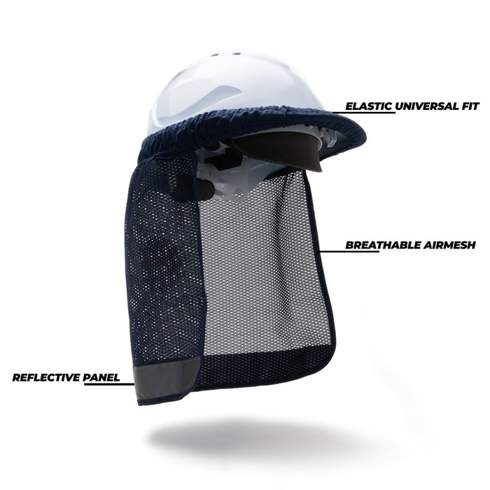 Hard Hat Neck Flap - Blue - Rugged Xtremes