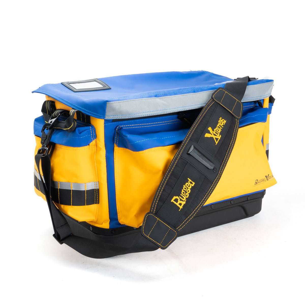 Rugged Xtremes Professional Tool Bag - Hard Base | Yellow/Blue |