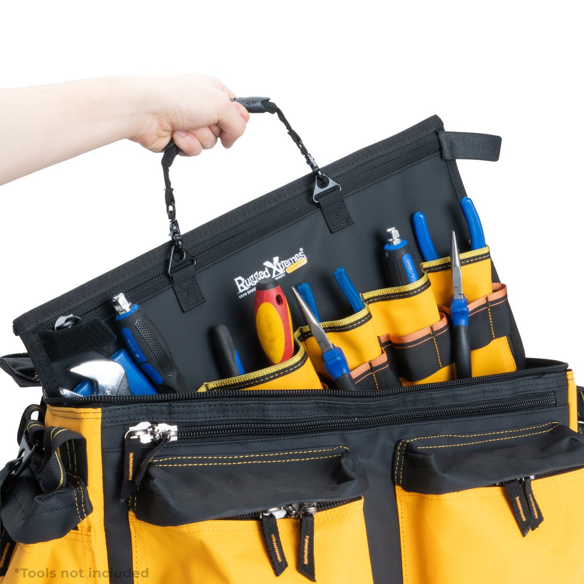Rugged Xtremes Professional Tool Bag 35L With Heavy-Duty Hard Base