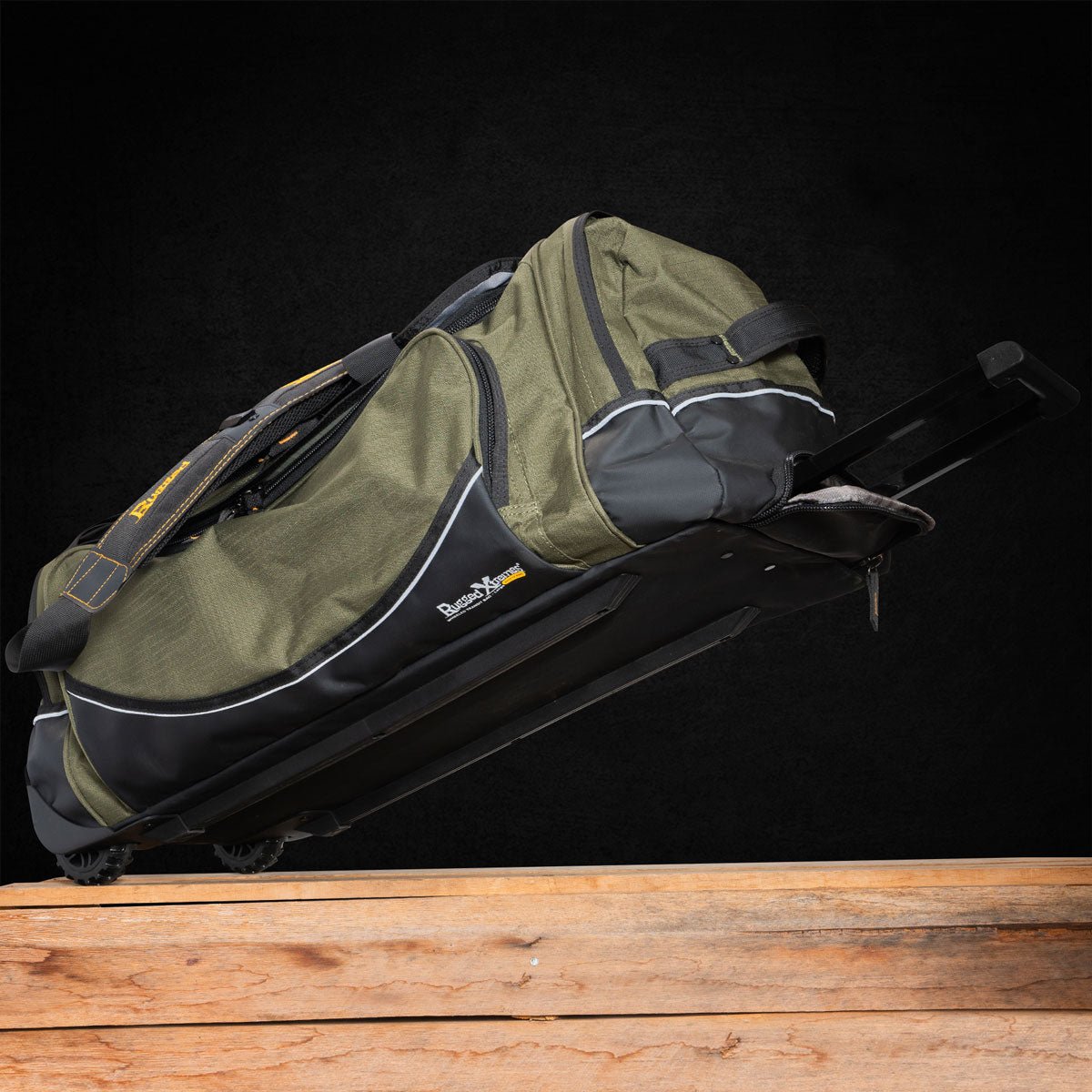 Rugged duffel bag with wheels on sale