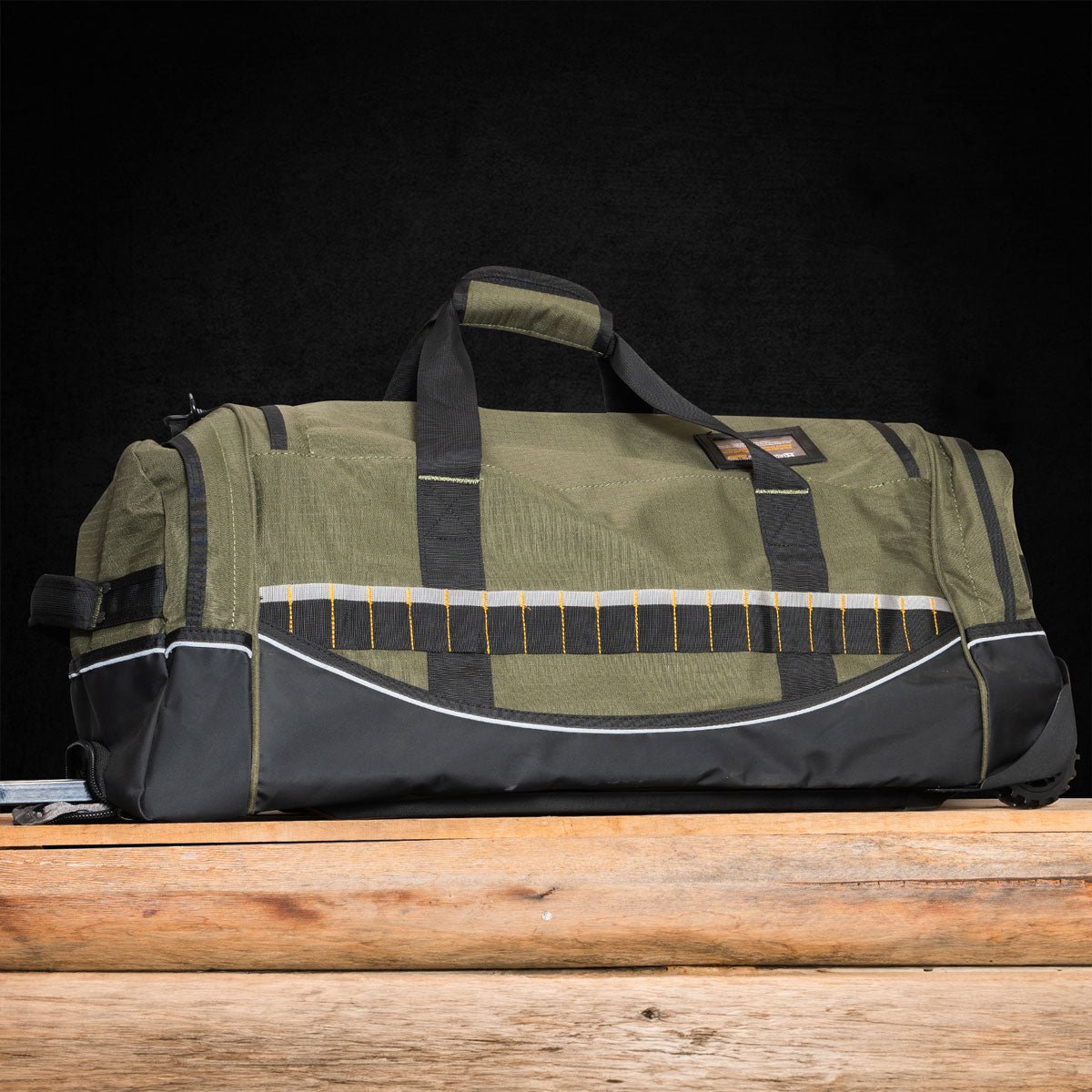 Rugged duffel bag with wheels on sale